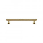 M Marcus Heritage Brass Knurled Design Cabinet Pull with Rose 128mm Centre to Centre